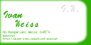 ivan weiss business card